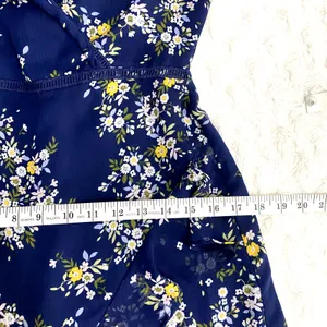 Lulus Spring Sweetheart Navy Blue Floral Flutter Sleeve Mini Dress S thumbnail 10