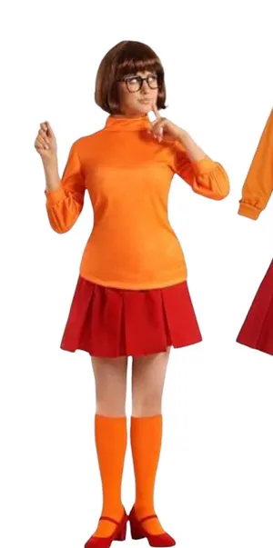 Halloween Orange and Red Skirt Set Size XL thumbnail 1