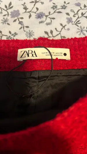 ZARA Mini Skirt Skort Red thumbnail 4