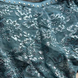 Victoria's Secret Blue Lace Chemise with Plunging V-Neck thumbnail 2