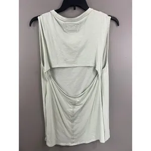 We The Free Tank Top Womens M Green Great Open Back Cotton Muscle Tee thumbnail 5