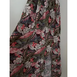 New Women’s Wild Fable Tropical Palm Print Maxi Dres Rayon Stretchy size Medium thumbnail 4
