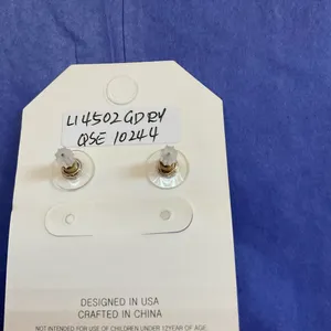 Pomina Two-Tone Gold and Silver Beaded Drop Earrings thumbnail 2
