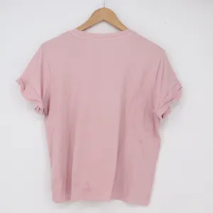 gemma & olivia T-Shirt Womens Medium Pink Cuffed Short Sleeve Cotton Fair thumbnail 8