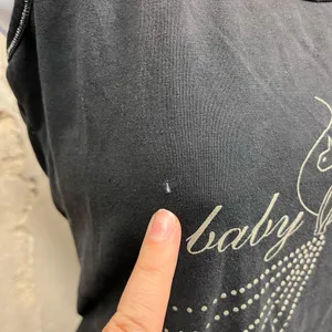 Vintage Y2K Baby Phat Black Glitter Logo Fitted Scoop Neck Tank Top Large L thumbnail 6