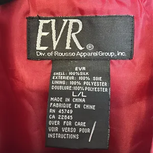 Vintage EVR Silk Hot Pink Bomber Jacket‎ Size Large thumbnail 4