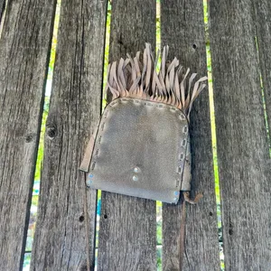 Vintage Western Leather Fringe Crossbody Bag thumbnail 5