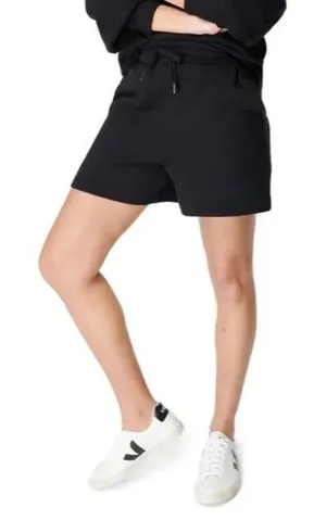Sweaty Betty Black Essentials High‎ Waist Longline Sweat Shorts Size XS thumbnail 1