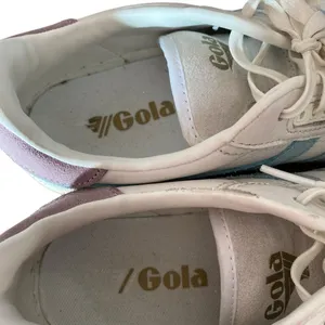 Gola Falcon White Blue Lavender Leather Classic Sneakers size 10 thumbnail 7