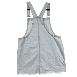 NEW Wild Fable XXL Light Blue Denim Overall Dress Distressed Mini Pinafore Skirt thumbnail 3