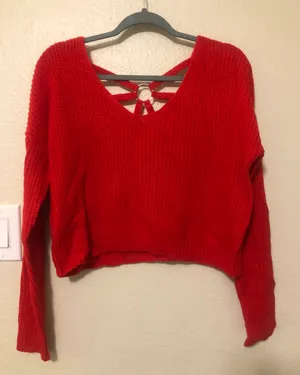 Red Cropped Sweater thumbnail 1