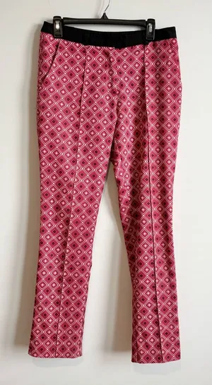 Pink Martini Geometric Patterned Trouser Pants‎ Pink Size medium thumbnail 1