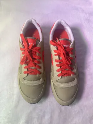Saucony Women's Olive and Pink Low-Top Sneakers thumbnail 3