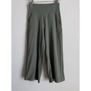 Lululemon Align‎ Wide Leg Crop Grey Sage Women's Size 6 High Rise Nulu Athletic thumbnail 7