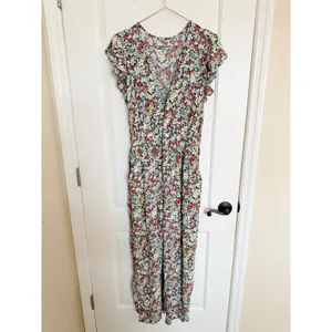 Free People Jumpsuit Womens XS Multicolor Floral Flutter‎ Sleeve Boho Jumpsuit thumbnail 8