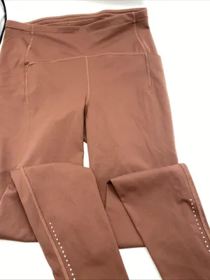 Lululemon swift speed high Rise Leggings Brown Reflective 8 Athletic Athleisure thumbnail 1