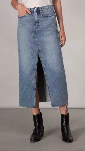 Rag & Bone Clara Midi Skirt in Elle 26 thumbnail 1