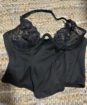 Black Lace Top Shein thumbnail 1