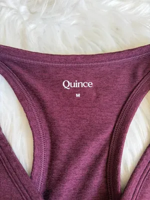 Quince Ultra-Soft V-Neck Racerback Bra Maroon Women's Medium thumbnail 2