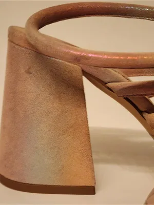FREE PEOPLE COLETTE CINCHED HEEL RAINBOW METALLIC Size 6.5 thumbnail 15