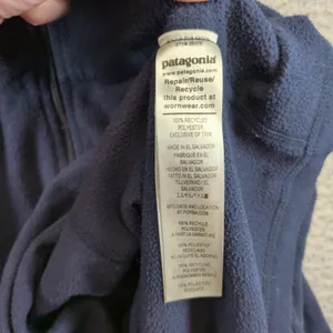 Patagonia Womens Micro D Quarter-Zip Fleece Pullover Navy Blue 26276 Size M thumbnail 6