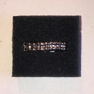 Silver Tone Sparkling Amber Crystal Knot Ring Brown thumbnail 4