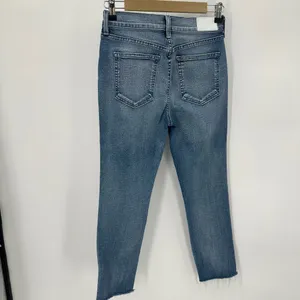 Pistola Jeans Women 27 Blue Cotton Blend Stretch Denim High Rise Cropped Raw Hem thumbnail 2