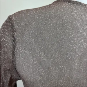 Victoria's Secret Sparkle Metallic Purple Grey Sheer Long Sleeve Tunic Top XS thumbnail 5