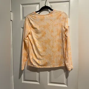 Hang Ten Sun tee tshirt long sleeves zipped pocket S SPF50 light peach NWOT thumbnail 2