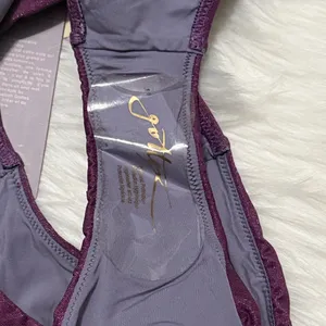 💙💖 NWT Gottex Luma High End‎ High Waist Metallic Purple Swim Bikini Bottom thumbnail 6