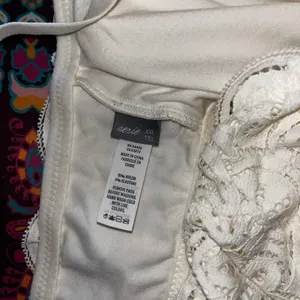 NWOT Aerie Lace Trim Bralette White Full Coverage‎ Comfort Lounge Bra Size XXL thumbnail 4