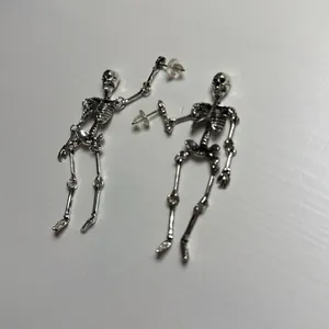 Nordstrom Exaggerated Skeleton Skull Drop Dangle Earrings Unique Jointed Skeleton Earring thumbnail 6