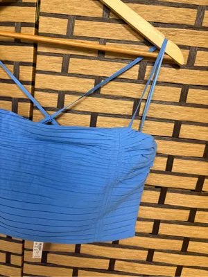Madewell blue crop cami size 8 thumbnail 3