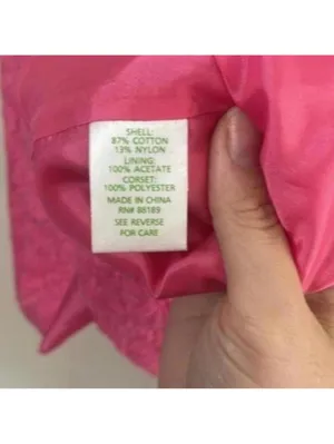 Lilly Pulitzer Pink Strapless Floral Lace Printed Overlay Dress Non Stretch thumbnail 8