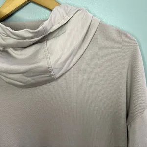 Kuhl Rhea Pullover Hoodie French Terry Cowl Neck Ribbed Shirt Lavender City Grey thumbnail 7