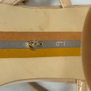 Sam Edelman Block Heel Sandals Square‎ Toe Ankle Strap Nude Beige Size 9M thumbnail 12