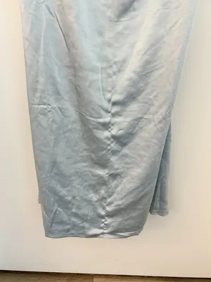 Meshki Backless Satin Maxi Dress in Ice Blue Bridesmaid Wedding Party Size L NWT thumbnail 5