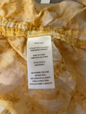 NWT Anthropologie Louna Yellow Floral Print Tie-Front Ruched Mini Dress Large thumbnail 9