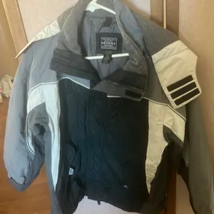 FINAL MARKDOWN Arizona Jean Black and Gray Ski & Snowboard hooded Jacket medium thumbnail 1