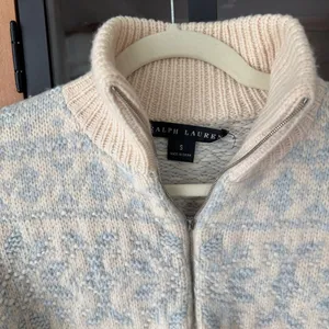 Vintage Ralph Lauren‎ Cashmere Ski Sweater Fair Isle Full Zip knit mockneck thumbnail 4