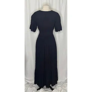 BODEN Broderie Floral Anglaise Eyelet Maxi Dress Navy Blue Embroidered US 2 thumbnail 10