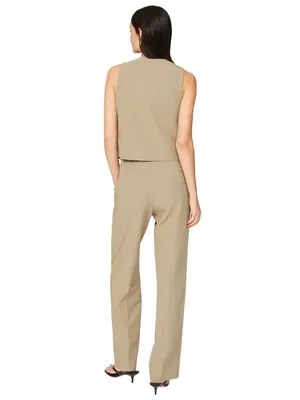Samsoe Ramona Vest in Tan Medium Womens Sleeveless Tank Top thumbnail 2