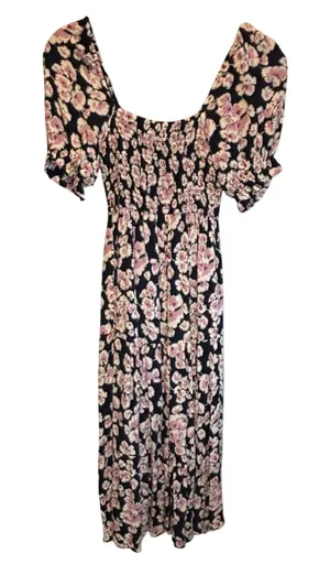 Abercrombie & Fitch Floral Puff Sleeve Midi Dress - size XS thumbnail 1