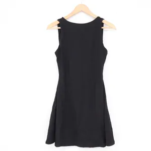 Qinsen Womens Black Active Exercise Dress Low Open Back Built-in Shorts Size M thumbnail 2