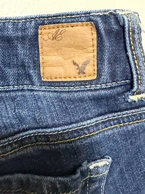 American Eagle Artist Y2K Jeans Low Rise Medium Wash Flare Leg Boho Stretch 6 thumbnail 7
