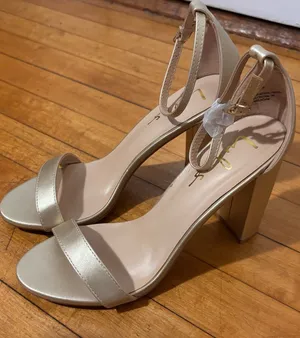 Lulu's Nude Ankle-Strap Block Heel Sandals thumbnail 1