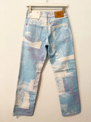 BDG Urban Outfitters Cowgirl Jeans Size 24 Renaissance Print Low Rise Whimsigoth thumbnail 12