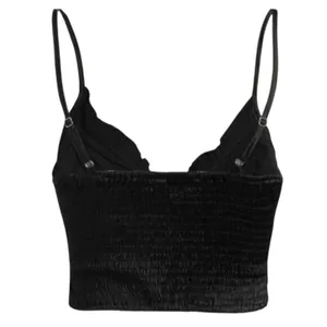 Cider NWT Lace Up Sexy Bustier Corset Eyelet Detail Smock Crop Top Adjustable M Black thumbnail 5