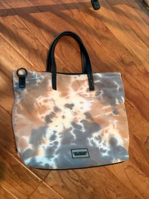 Like Dreams Pink Purple Tie Dye Tote Bag Para Cord Pull Tabs thumbnail 8
