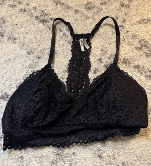 Mudd Black Lace Racerback Bralette thumbnail 1